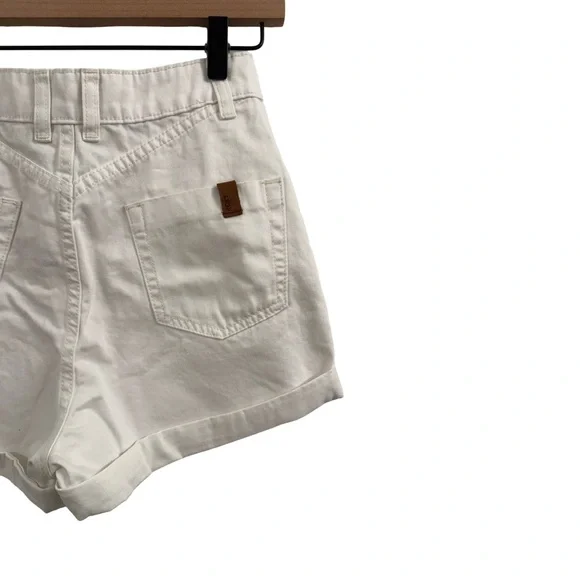 Roxy High Waist Cream Shorts - Picture 4 of 8